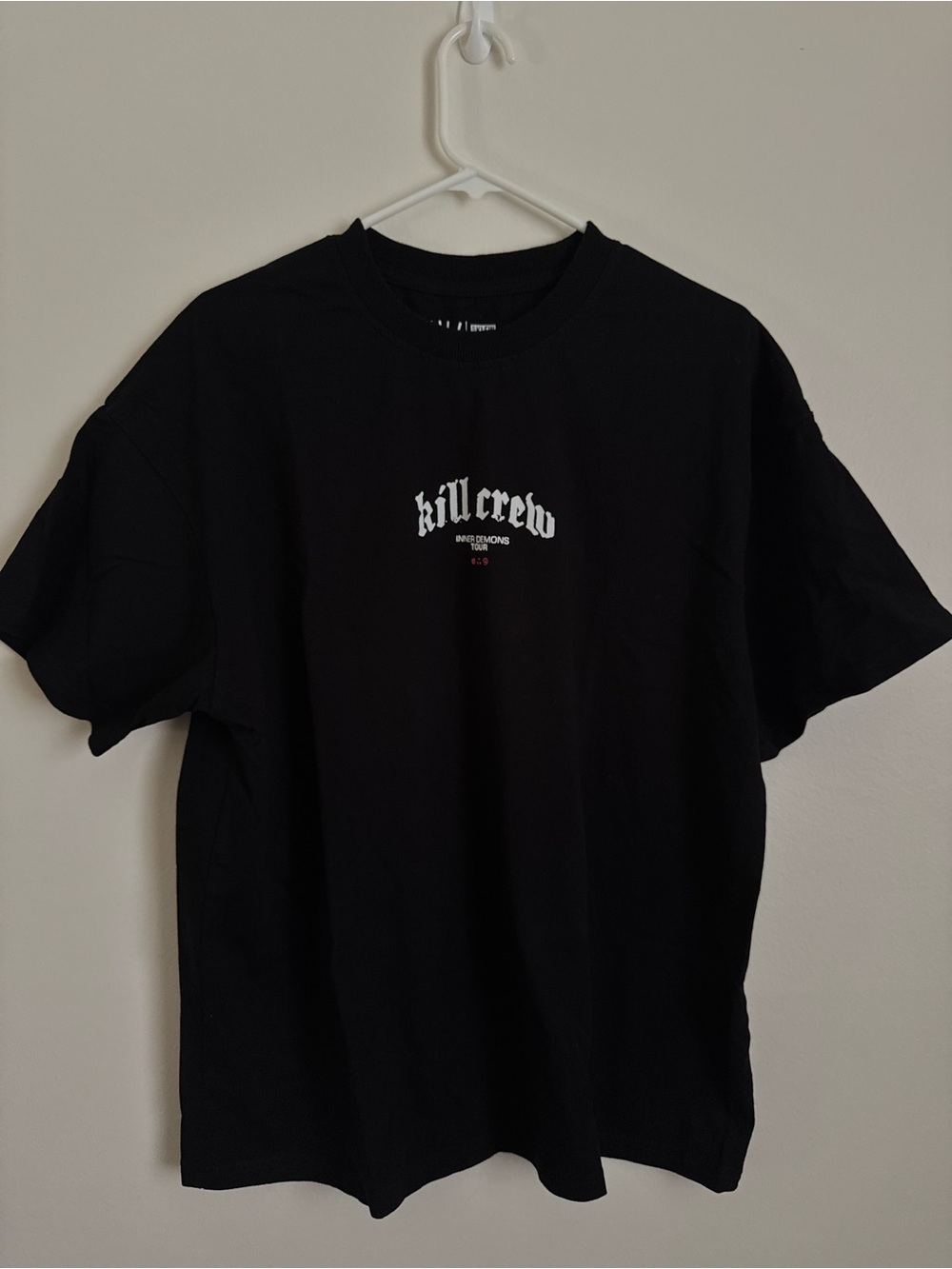 Kill Crew Black Tee with White Logo